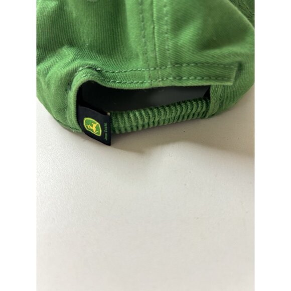 John Deere Green Cap Hat Toddler One Size Elastic Back Embroidered Baseball Cap - Picture 5 of 8